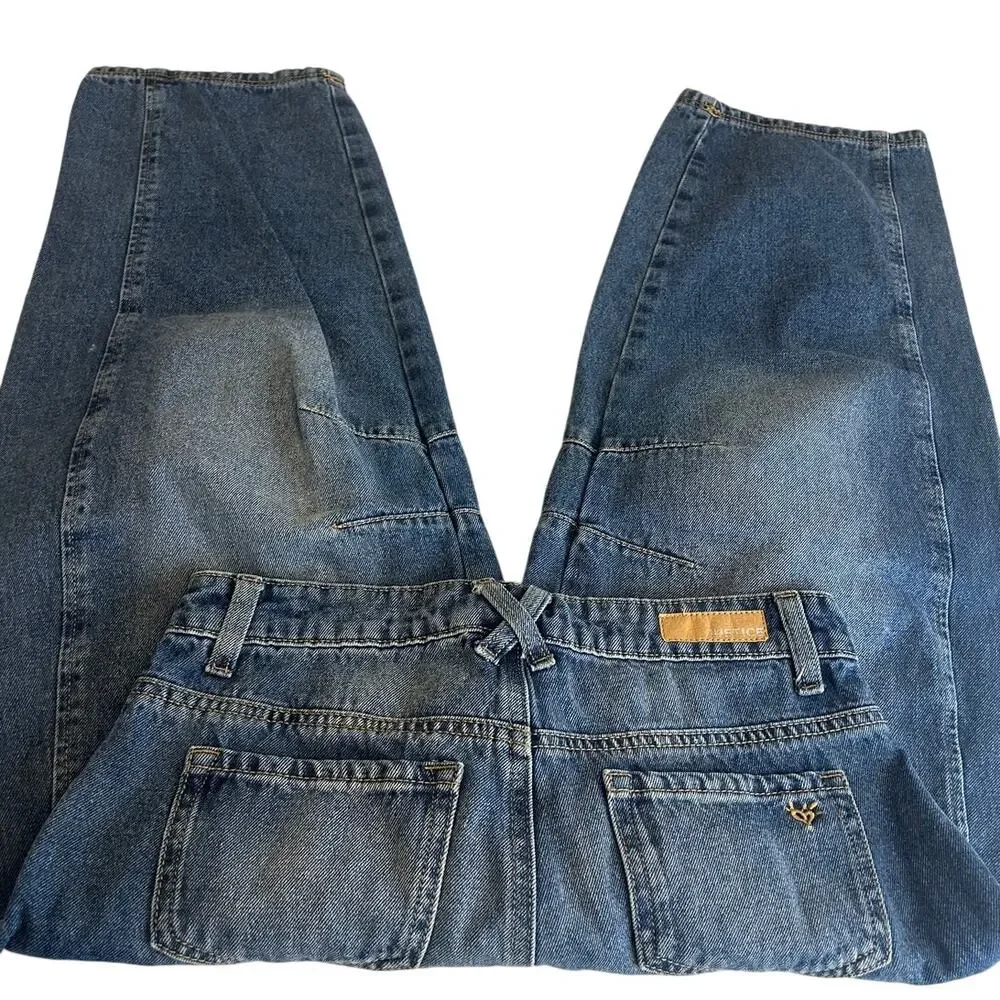 Justice Girls sz 12 Relaxed Barrel Jeans